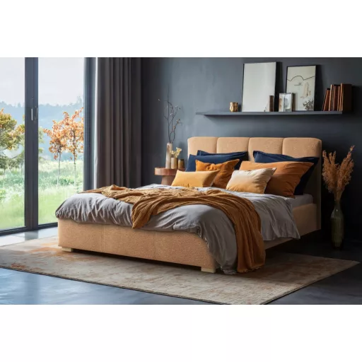 Stella kárpitozott ágy - 106 cm magas fejvéggel - 160 X 200 fekvőfelület