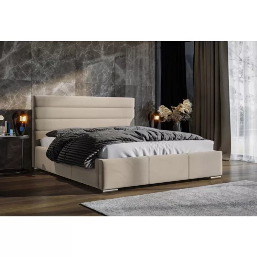 Sylvi kárpitozott ágy - 106 cm magas fejvéggel - 100 X 200 fekvőfelület