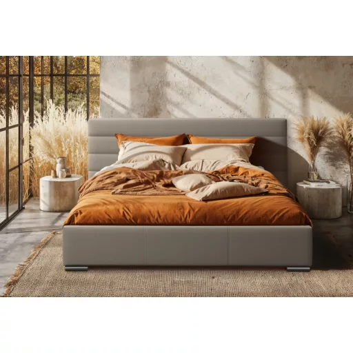 Sylvi kárpitozott ágy - 106 cm magas fejvéggel - 100 X 200 fekvőfelület
