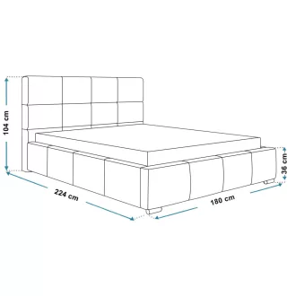   Székesfehérvár ágykeret 200 X 200 fekvőfelület, ágyráccsal és ágyneműtartóval