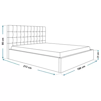   Szolnok ágykeret (keskeny) 200 X 200 fekvőfelület, ágyráccsal és ágyneműtartóval