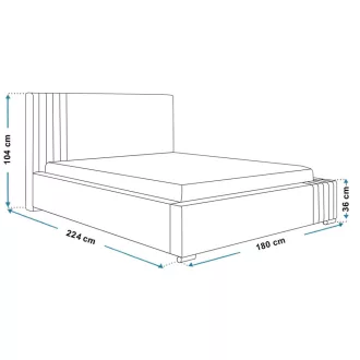   Szombathely ágykeret 200 X 200 fekvőfelület, ágyráccsal és ágyneműtartóval