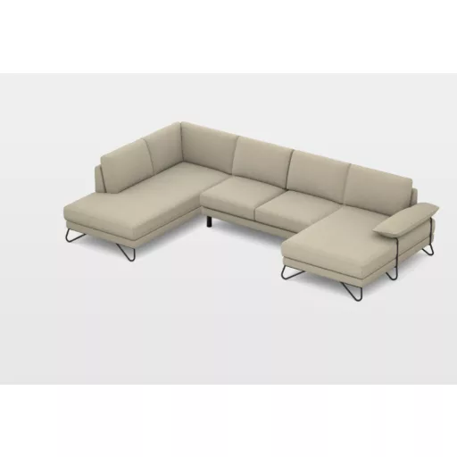 Tatum U-alakú sarokgarnitúra 219 cm X 369 X 158 cm - balos