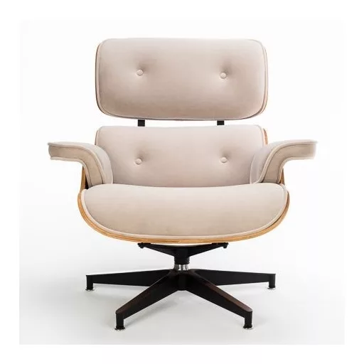 tokyo fotel velvet beige világos dió oldal
