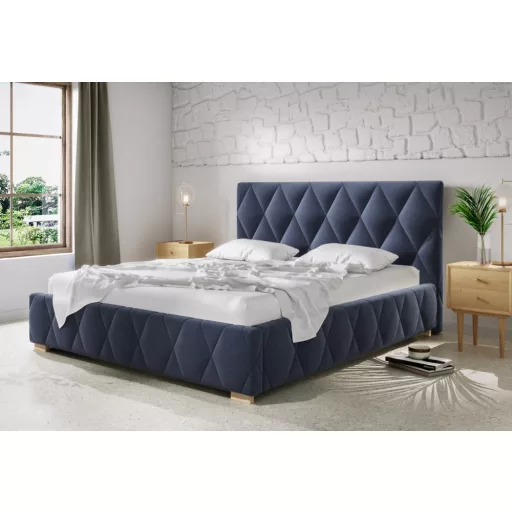 Trivio kárpitozott ágy - 106 cm magas fejvéggel - 160 X 200 fekvőfelület