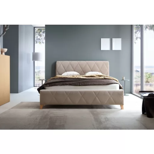 Trivio kárpitozott ágy - 106 cm magas fejvéggel - 160 X 200 fekvőfelület