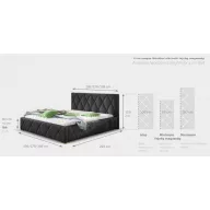   Trivio kárpitozott ágy - 106 cm magas fejvéggel - 160 X 200 fekvőfelület