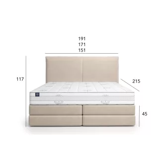   Turi boxspring ágyalap oldalról nyíló ágyneműtartóval140 X 200