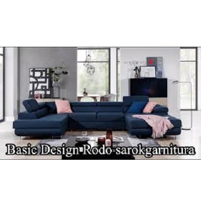 Modern U-alakú ágyazható sarokgarnitúra bemutó | Basic Design Rodo | Video 