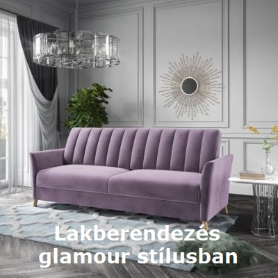 Glamour stílusú nappali