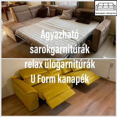 Ágyazható sarokkanapék | Relax ülőgarnitúrák és kanapék prémium és luxus minőségben | U Form sarkok