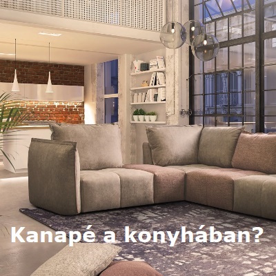 Kanapé a konyhában? Ötletek nyitott belső terekhez. 