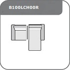 B150L+CH00R - sarokgarnitúra 226 cm X 173 cm - jobb