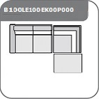B100LE100EK00P000 - sarokkanapé 304 cm X 187 cm - jobbos