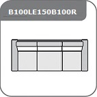 B100L+E150+B100R - 4 személyes kanapé