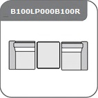 B100L+E100+B100R - 4 személyes kanapé