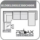 B150EL + EK01 + E300 + CH00R U-alakú ágyazható, ágyneműtartós relax sarokgarnitúra