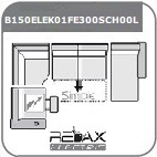 B150EL + EK01 + FE300S + CH00C U-alakú ágyazható relax sarokgarnitúra