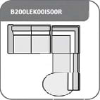 B200 + EK00 + IS00R - sarokkanapé - jobb