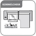 B200MEL + CH05R / sarok relax funkcióval mono fejtámlával 311 x 163 jobb
