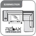 B200MEL + T02R / sarok relax funkcióval mono fejtámlával 255 x 200 jobb