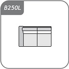 B250L - 2,5 személyes kanapé 1 karral bal