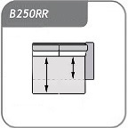 B250RR - 2,5 személyes kanapé motorosan mélyíthető ülőfelülettel 1 karral jobb