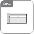 B300L - 3 személyes kanapé 1 karral bal