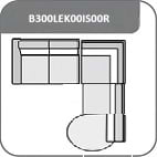 B300 + EK00BP + IS00R - sarokkanapé - jobb