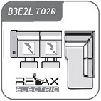 B3E2L + T02R / sarok dupla relax funkcióval 297 x 239 jobb