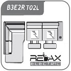 B3E2R + T02L / sarok dupla relax funkcióval 297 x 239 bal