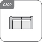 C200 - 2 személyes kanapé 2 karral