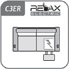 C3ER - 3 személyes relax kanapé 2 karral - relax funkció jobb oldalon