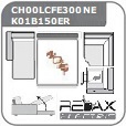 CH00LC + FE300N + EK03 + B150ER U-alakú ágyazható, ágyneműtartós relax sarokgarnitúra