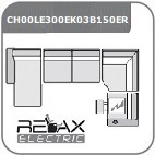 CH00L + E300 + EK03 + B150ER U-alakú ágyazható, ágyneműtartós relax sarokgarnitúra