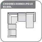 CH00R+E100+EK01+P003+B100L - U-alak sarokkanapé 173 cm X 331 cm X 274 cm - jobbos CH00R+E100+EK01+P003+B100L - U-alak sarokkanapé 173 cm X 331 cm X 274 cm - jobbos