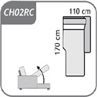 CH02RC - 1 személyes longchair tárolóval tárolóval 1 karral jobb