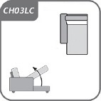 CH03LC - 1 személyes longchair tárolóval 1 karral bal