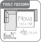 FB250RN + T00LC / ágyazható sarok nyitható tárolóval