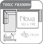 FB300RN + T00LC / ágyazható sarok nyitható tárolóval