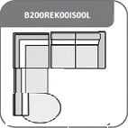 IS00L + EK00+ B00R -sarokkanapé- bal