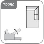 T00RC - 2 személyes terminál tárolóval 1 karral jobb