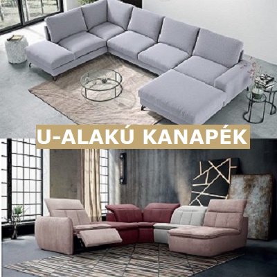 U-alakú kanapék